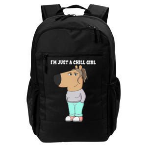 Im Just A Chill Girl Meme Funny Chill Girl Gift Daily Commute Backpack