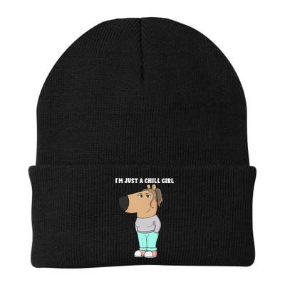 Im Just A Chill Girl Meme Funny Chill Girl Gift Beanie