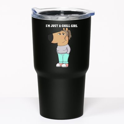 Im Just A Chill Girl Meme Funny Chill Girl Gift Tumbler