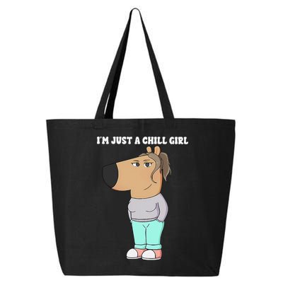 Im Just A Chill Girl Meme Funny Chill Girl Gift 25L Jumbo Tote