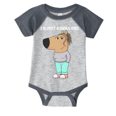 Im Just A Chill Girl Meme Funny Chill Girl Gift Infant Baby Jersey Bodysuit