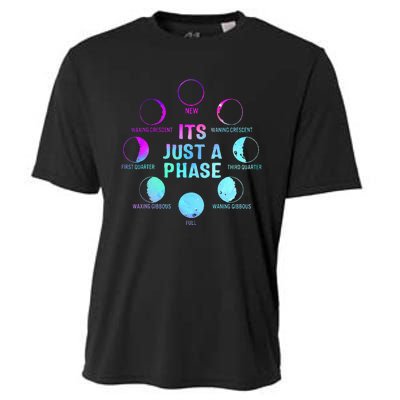 Its Just A Phase Celestial Moon Lunar Cycle Astronomy Cooling Performance Crew T-Shirt