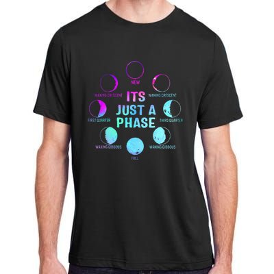 Its Just A Phase Celestial Moon Lunar Cycle Astronomy Adult ChromaSoft Performance T-Shirt