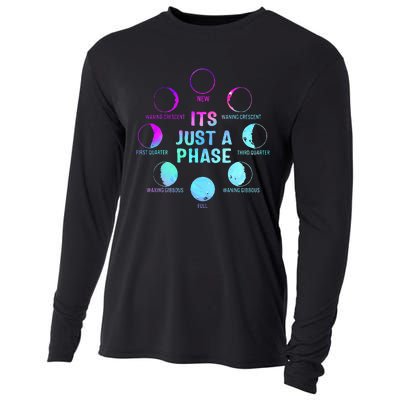 Its Just A Phase Celestial Moon Lunar Cycle Astronomy Cooling Performance Long Sleeve Crew