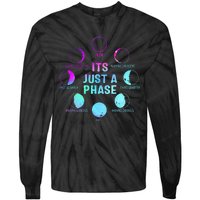 Its Just A Phase Celestial Moon Lunar Cycle Astronomy Tie-Dye Long Sleeve Shirt