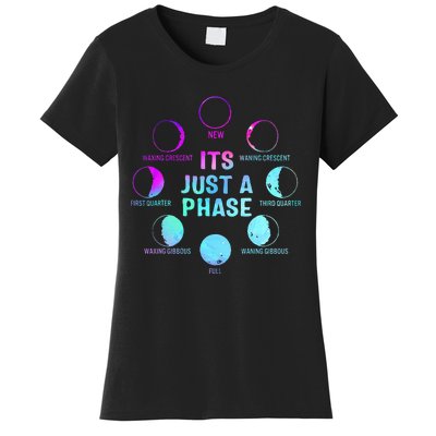 Its Just A Phase Celestial Moon Lunar Cycle Astronomy Women's T-Shirt