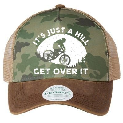 It's Just A Hill Get Over It Funny MTB Mountain Bike Legacy Tie Dye Trucker Hat