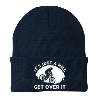 It's Just A Hill Get Over It Funny MTB Mountain Bike Knit Cap Winter Beanie