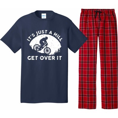 It's Just A Hill Get Over It Funny MTB Mountain Bike Pajama Set