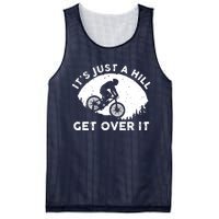 It's Just A Hill Get Over It Funny MTB Mountain Bike Mesh Reversible Basketball Jersey Tank