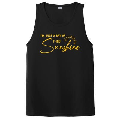 IM Just A Ray Of Fing Sunshine Sarcastic Funny Adult Humor Gift PosiCharge Competitor Tank