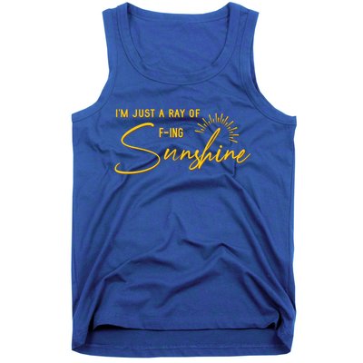 IM Just A Ray Of Fing Sunshine Sarcastic Funny Adult Humor Gift Tank Top