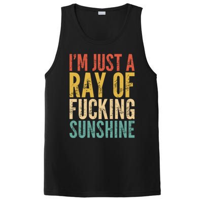 IM Just A Ray Of Fucking Sunshine Funny Saying Sarcastic Gift PosiCharge Competitor Tank