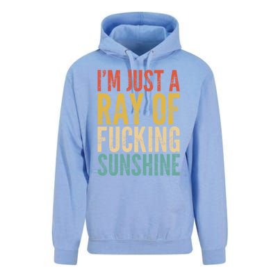 IM Just A Ray Of Fucking Sunshine Funny Saying Sarcastic Gift Unisex Surf Hoodie