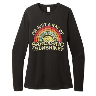 Im Just A Ray Of Sarcastic Sunshine Novelty Humor Sarcastic Womens CVC Long Sleeve Shirt