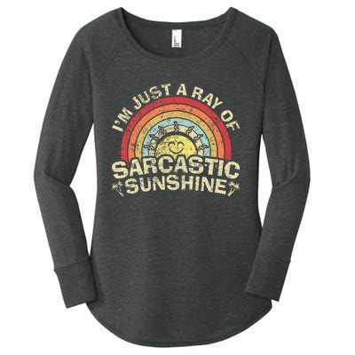 Im Just A Ray Of Sarcastic Sunshine Novelty Humor Sarcastic Women's Perfect Tri Tunic Long Sleeve Shirt