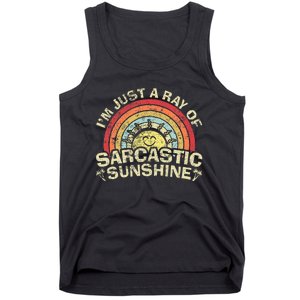 Im Just A Ray Of Sarcastic Sunshine Novelty Humor Sarcastic Tank Top