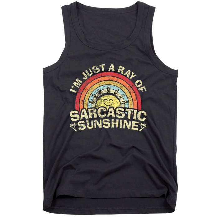 Im Just A Ray Of Sarcastic Sunshine Novelty Humor Sarcastic Tank Top