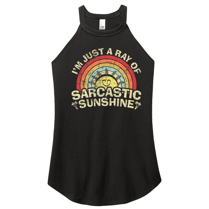 Im Just A Ray Of Sarcastic Sunshine Novelty Humor Sarcastic Women's Perfect Tri Rocker Tank