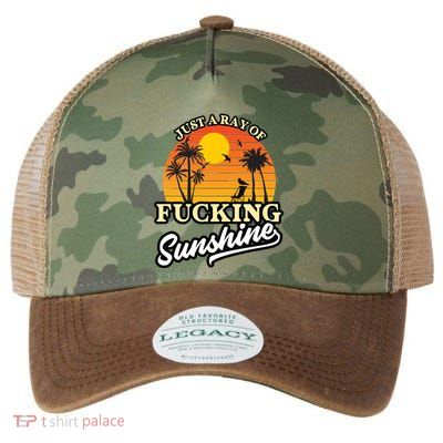 IM Just A Ray Of Fucking Sunshine Funny Sarcastic Funny Gift Legacy Tie Dye Trucker Hat