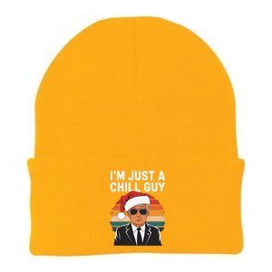 IM Just A Chill Guys Funny Trump Santa Hat Christmas Knit Cap Winter Beanie