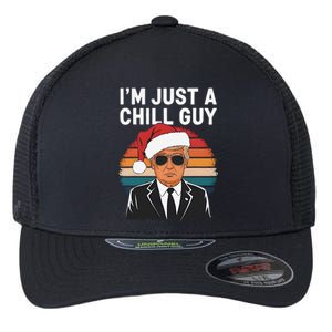 IM Just A Chill Guys Funny Trump Santa Hat Christmas Flexfit Unipanel Trucker Cap