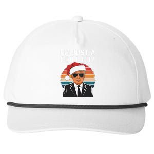 IM Just A Chill Guys Funny Trump Santa Hat Christmas Snapback Five-Panel Rope Hat