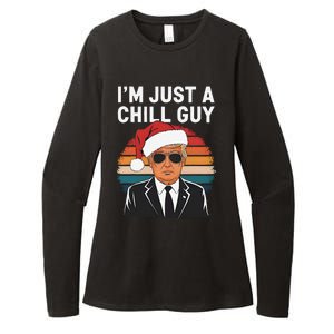 IM Just A Chill Guys Funny Trump Santa Hat Christmas Womens CVC Long Sleeve Shirt