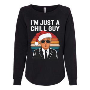 IM Just A Chill Guys Funny Trump Santa Hat Christmas Womens California Wash Sweatshirt