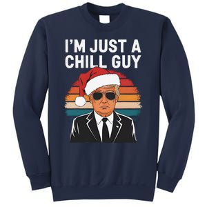 IM Just A Chill Guys Funny Trump Santa Hat Christmas Sweatshirt