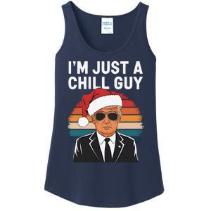 IM Just A Chill Guys Funny Trump Santa Hat Christmas Ladies Essential Tank