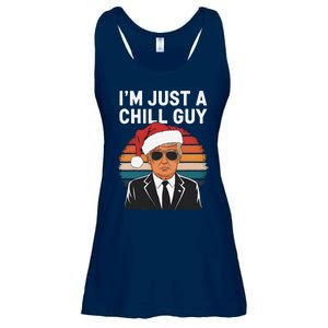 IM Just A Chill Guys Funny Trump Santa Hat Christmas Ladies Essential Flowy Tank