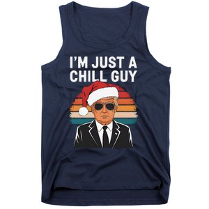 IM Just A Chill Guys Funny Trump Santa Hat Christmas Tank Top