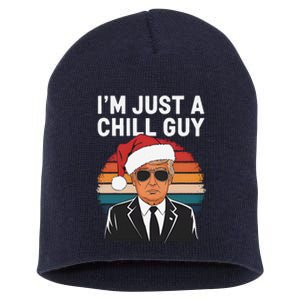 IM Just A Chill Guys Funny Trump Santa Hat Christmas Short Acrylic Beanie