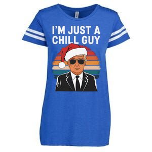 IM Just A Chill Guys Funny Trump Santa Hat Christmas Enza Ladies Jersey Football T-Shirt