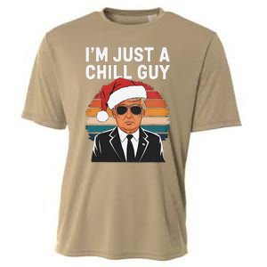 IM Just A Chill Guys Funny Trump Santa Hat Christmas Cooling Performance Crew T-Shirt