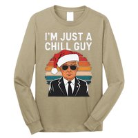 IM Just A Chill Guys Funny Trump Santa Hat Christmas Long Sleeve Shirt