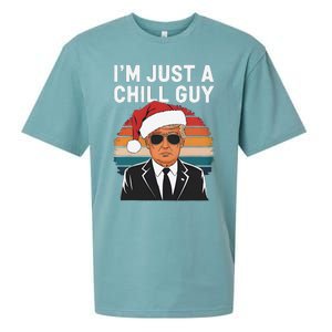 IM Just A Chill Guys Funny Trump Santa Hat Christmas Sueded Cloud Jersey T-Shirt