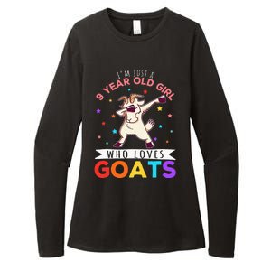 I'm Just A 9 Year Old Girl Who Loves Goats Goat Girl Womens CVC Long Sleeve Shirt