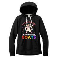 I'm Just A 9 Year Old Girl Who Loves Goats Goat Girl Women's Fleece Hoodie