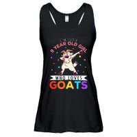 I'm Just A 9 Year Old Girl Who Loves Goats Goat Girl Ladies Essential Flowy Tank