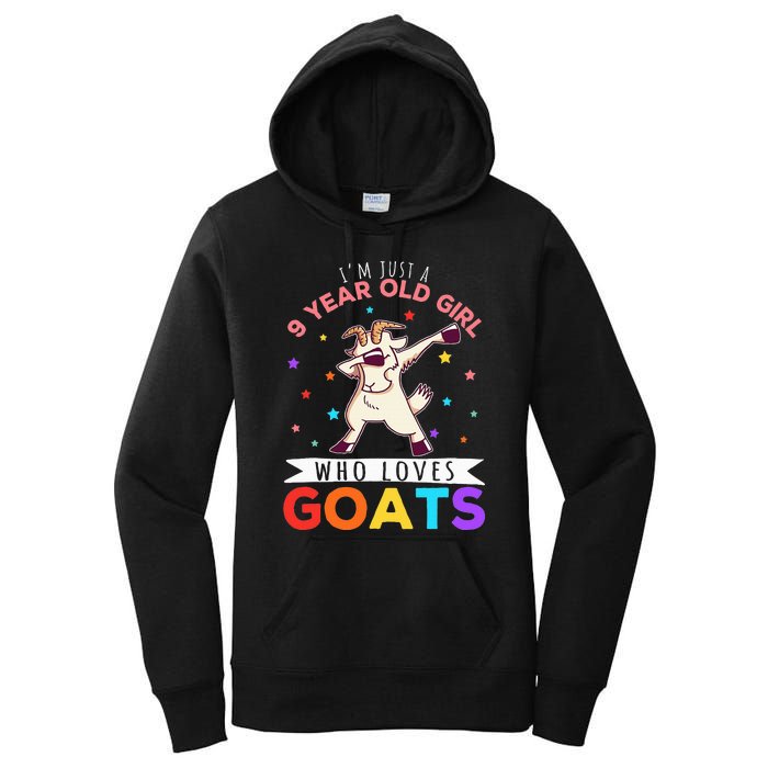 I'm Just A 9 Year Old Girl Who Loves Goats Goat Girl Women's Pullover Hoodie