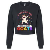 I'm Just A 9 Year Old Girl Who Loves Goats Goat Girl Cropped Pullover Crew