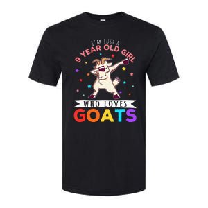 I'm Just A 9 Year Old Girl Who Loves Goats Goat Girl Softstyle CVC T-Shirt