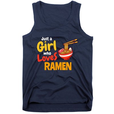 IM Just A Girl Who Loves Ra Cute Noodle Foodie Tank Top