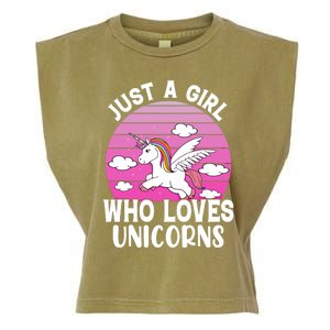 I'm Just A Lucky Who Loves Unicorn Gift Unicorn Great Gift Cool Gift Garment-Dyed Women's Muscle Tee