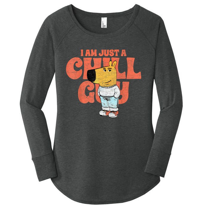 IM Just A Chill Guy Funny Meme Women's Perfect Tri Tunic Long Sleeve Shirt