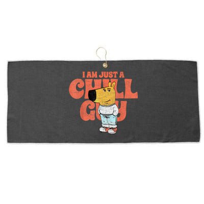 IM Just A Chill Guy Funny Meme Large Microfiber Waffle Golf Towel