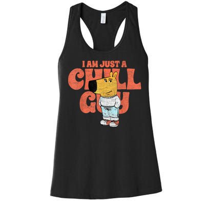 IM Just A Chill Guy Funny Meme Women's Racerback Tank