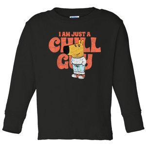 IM Just A Chill Guy Funny Meme Toddler Long Sleeve Shirt